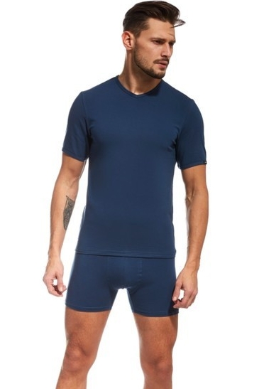 

Футболка мужская Cornette c коротким рукавом и V-образным вырезом горловины M Джинс HIGT EMOTION 531