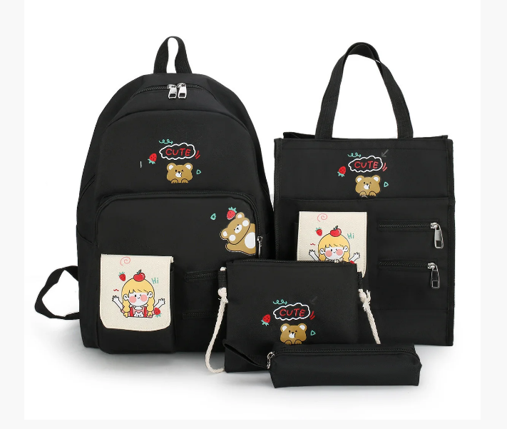 

Комплект рюкзак женский + сумки + пенал Sugebag Черный (151G)