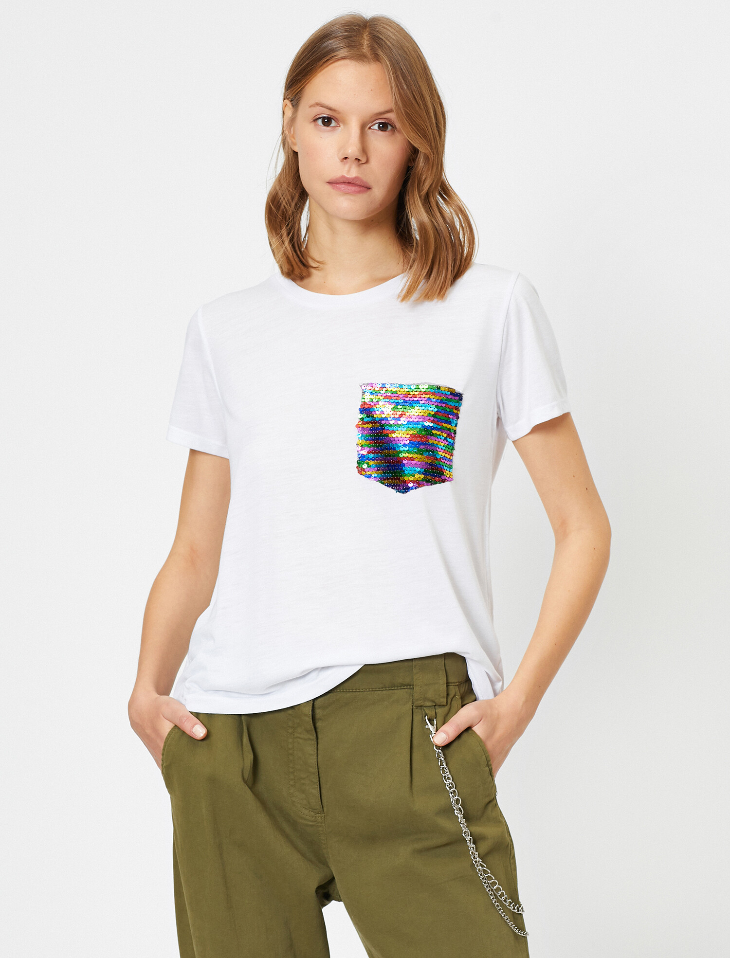 

Футболка Koton 0YAK13834EK-001  Off White, Футболка Koton 0YAK13834EK-001 S Off White