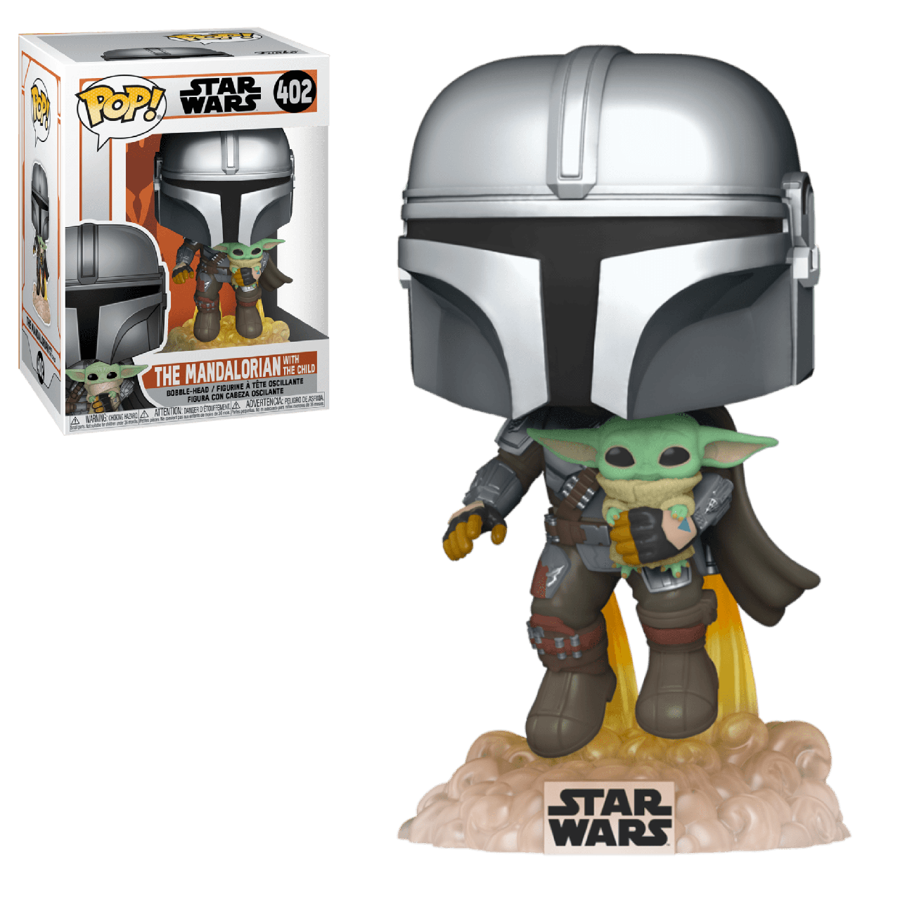 

Фигурка Funko Pop Фанко Поп Мандалорец с Малышом Йодой Mandalorian with the child 10 см MMWC 402 (CZ00MMWC 402)