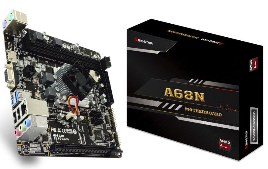 

Материнская плата Biostar A68N-5600E CPU AMD A4-3350B (!) sFT3B, Carrizo-L, 2xDDR3 VGA-HDMI, mITX (JN63A68N-5600E)