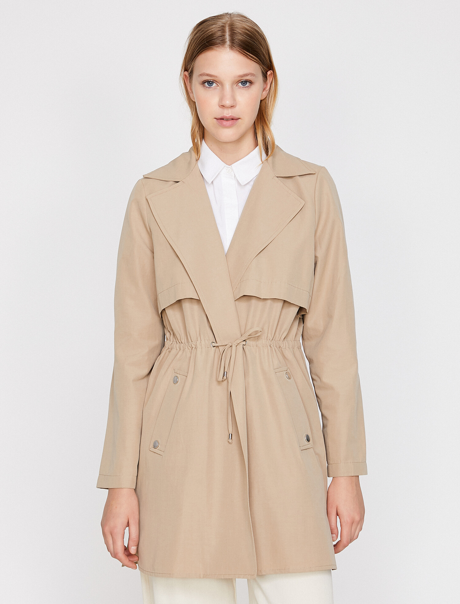 

Плащ Koton 0KAK06515EW-050  Beige, Плащ Koton 0KAK06515EW-050 36 Beige