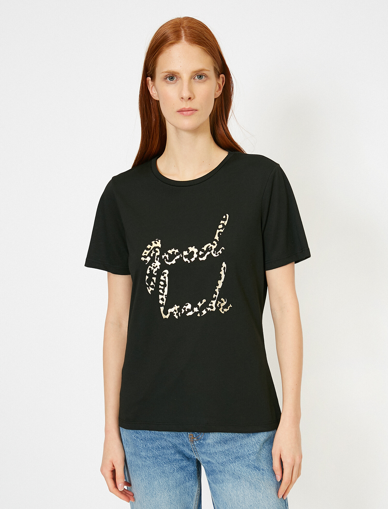 

Футболка Koton 0KAK13129OK-999  Black, Футболка Koton 0KAK13129OK-999 S Black