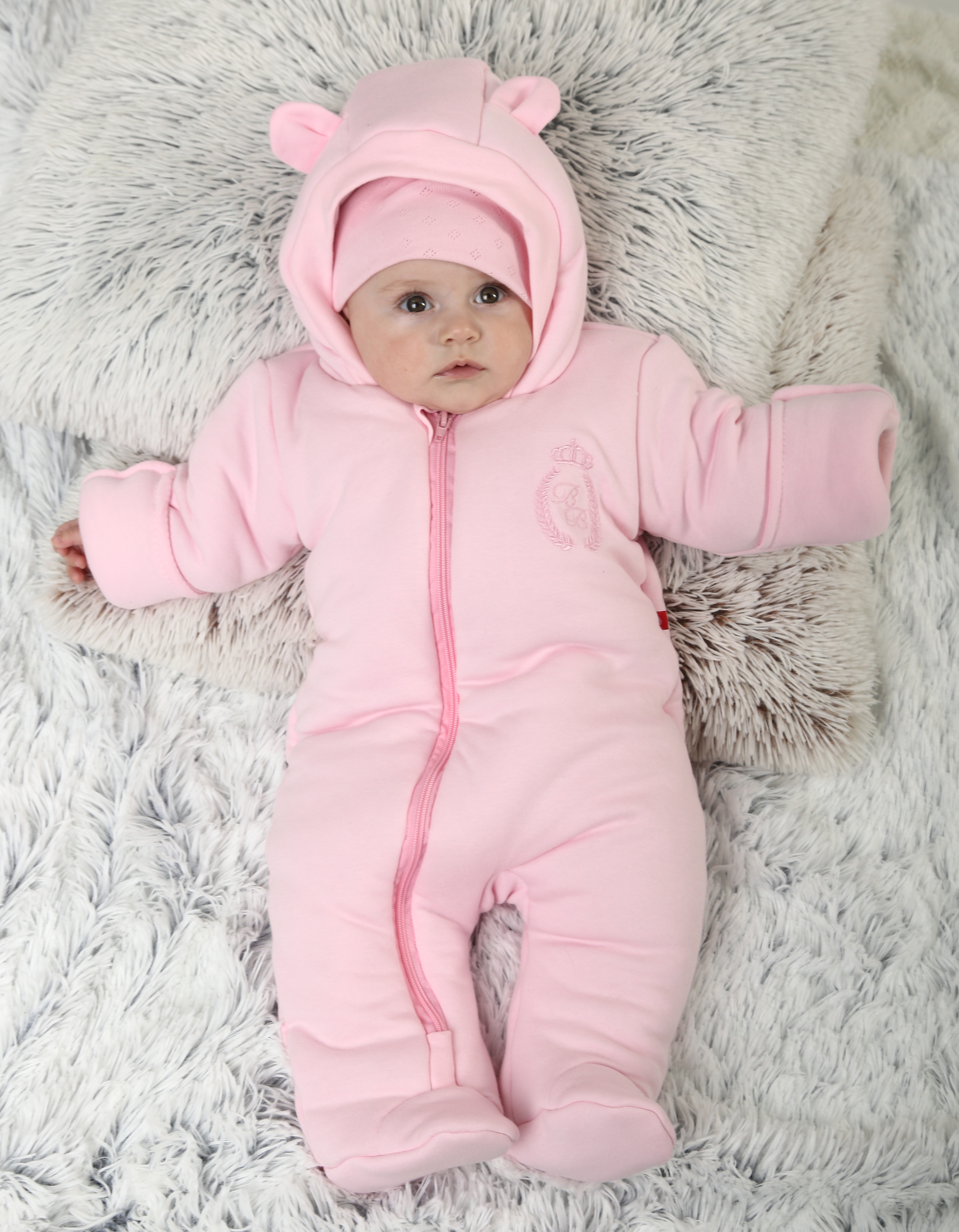 

Демисезонный комбинезон BabyVa розовый 56 р