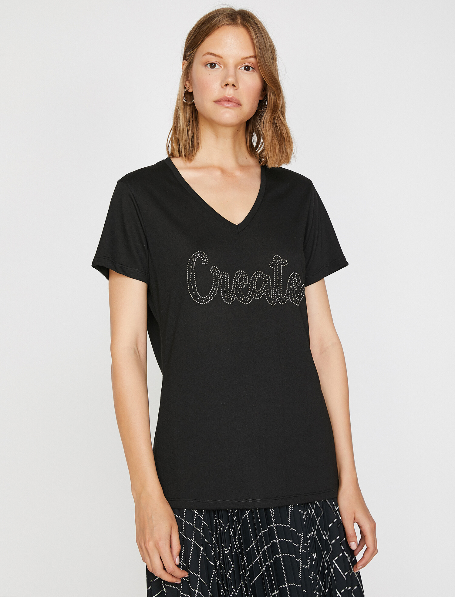 

Футболка Koton 0KAK13267EK-999  Black, Футболка Koton 0KAK13267EK-999 S Black
