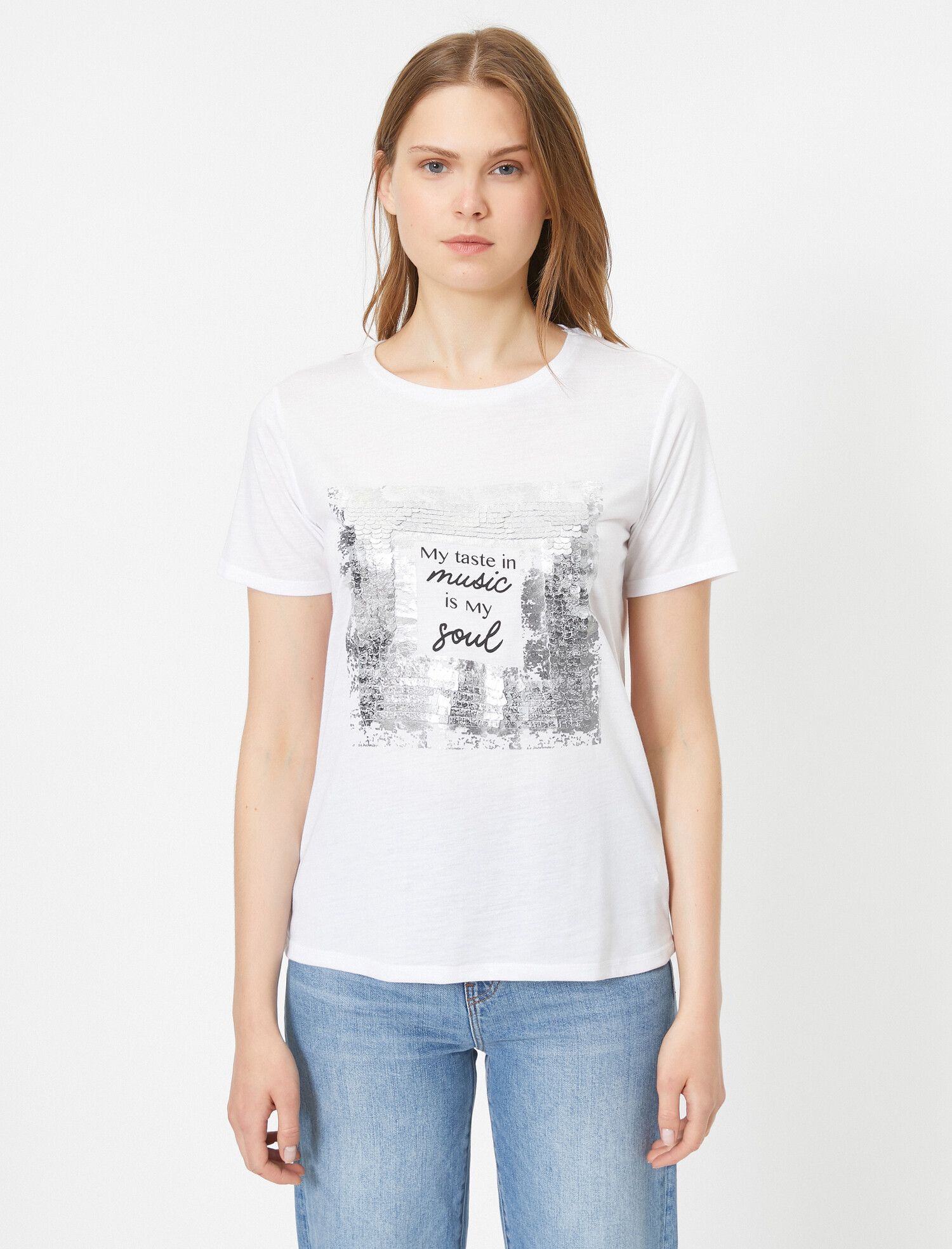 

Футболка Koton 0KAK13492EK-001  Off White, Футболка Koton 0KAK13492EK-001 XL Off White