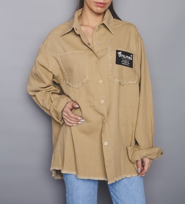 

Рубашка Amande 01062-В бежевая, Рубашка Amande 01062-В бежевая One Size