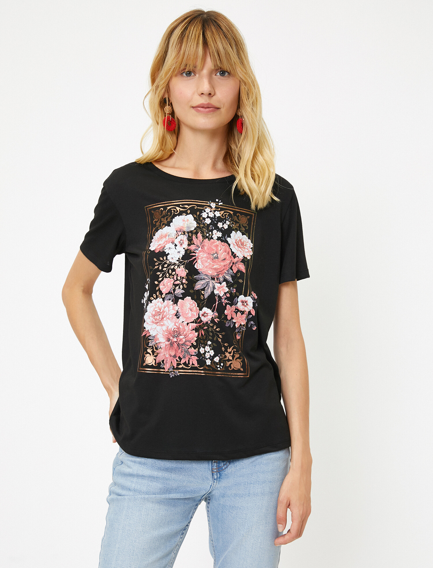 

Футболка Koton 0KAK13799EK-999 L Black