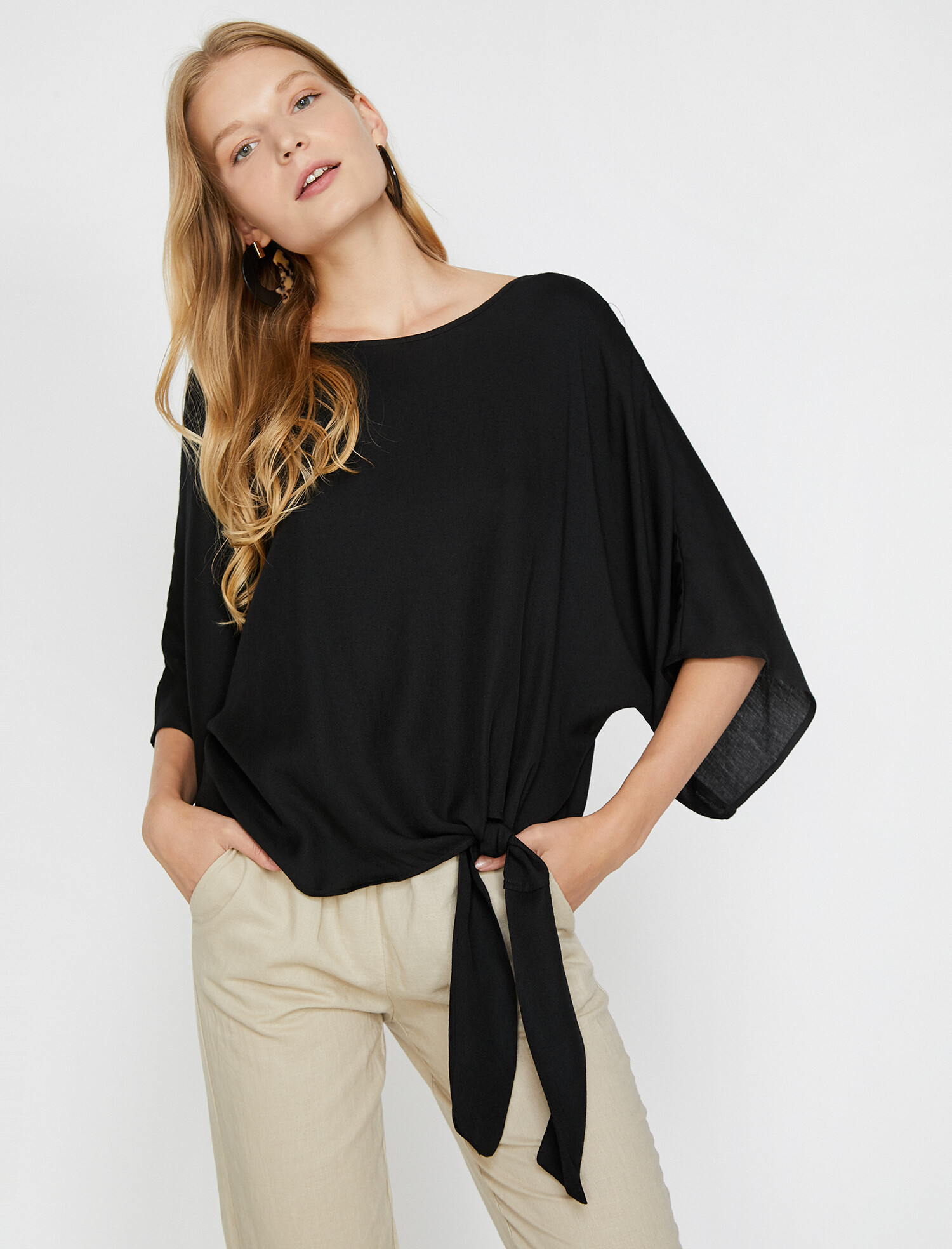 

Блузка Koton 0KAK68409OW-999 42 Black
