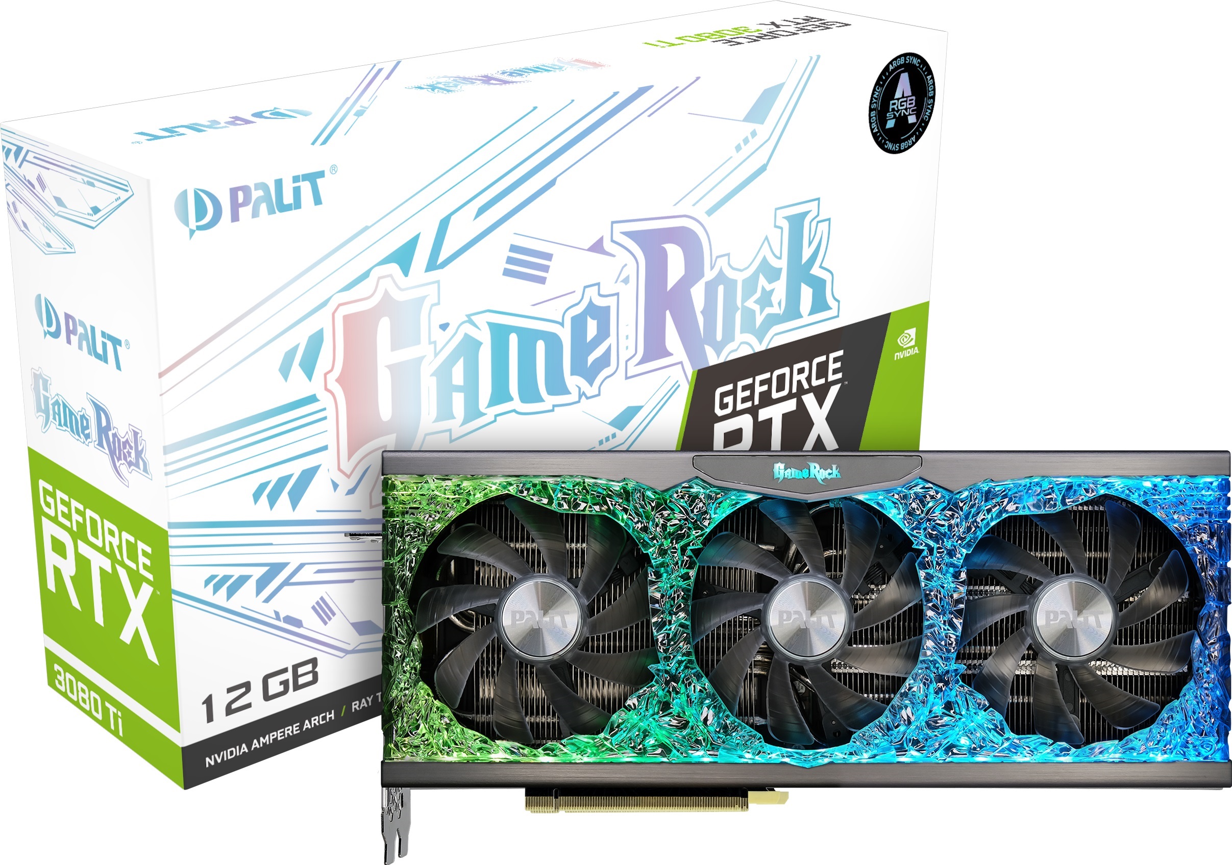 

Видеокарта GF RTX 3080 Ti 12GB GDDR6X GameRock Palit (NED308T019KB-1020G)
