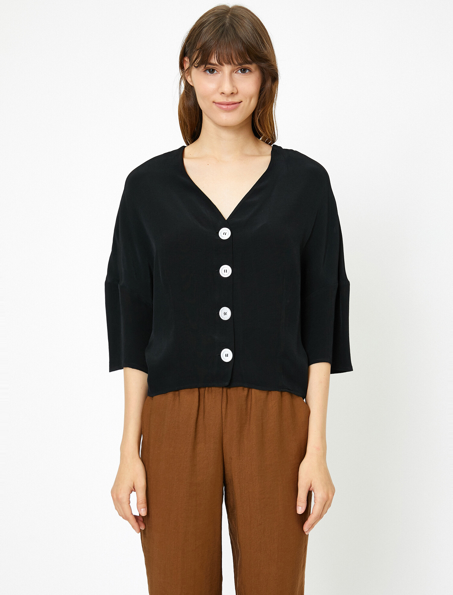 

Блузка Koton 0KAK68695PW-999  Black, Блузка Koton 0KAK68695PW-999 36 Black