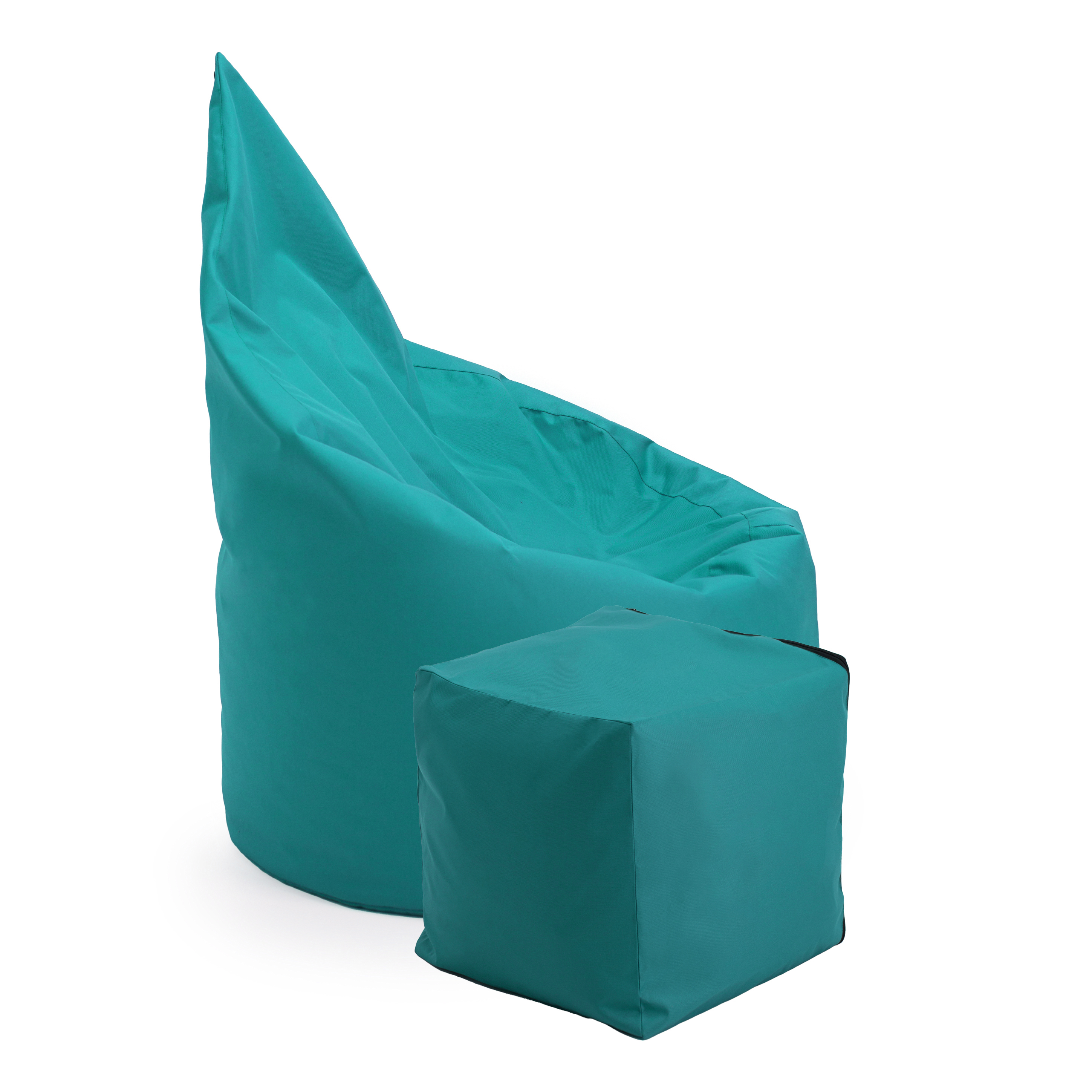 

Комплект кресло мешок капля и пуфик куб Prolisok бирюзовый 70x95x40 Oxford PU 600d