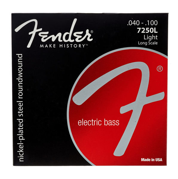 

Струны для бас-гитары Fender 7250L Nickelplated Steel Roundwound Light 40/100