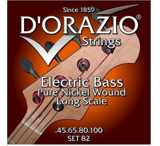 

Струны для бас-гитары D’Orazio Set-82 Pure Nickel Wound 45/100