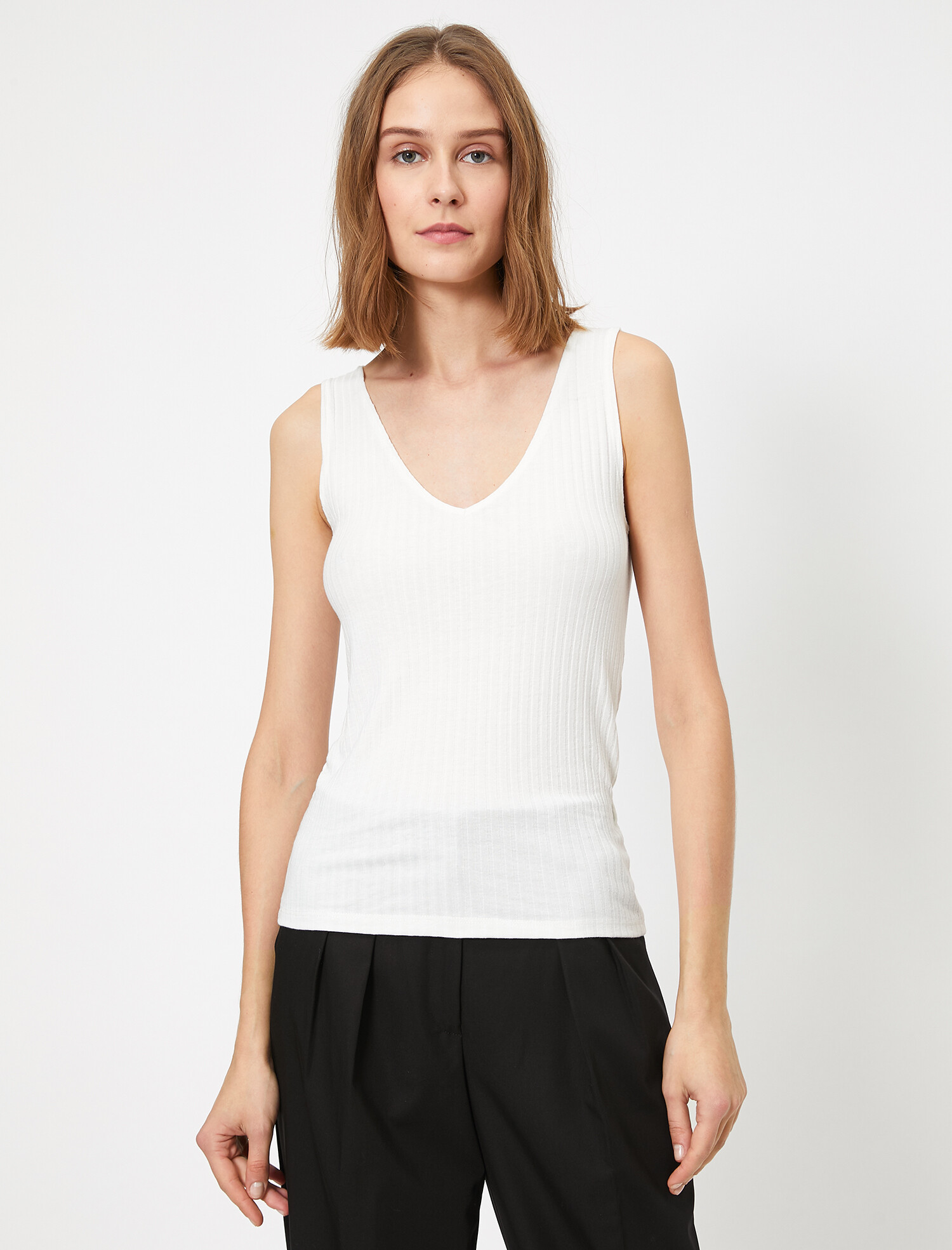 

Майка Koton 0YAK33012YK-001 XL Off White