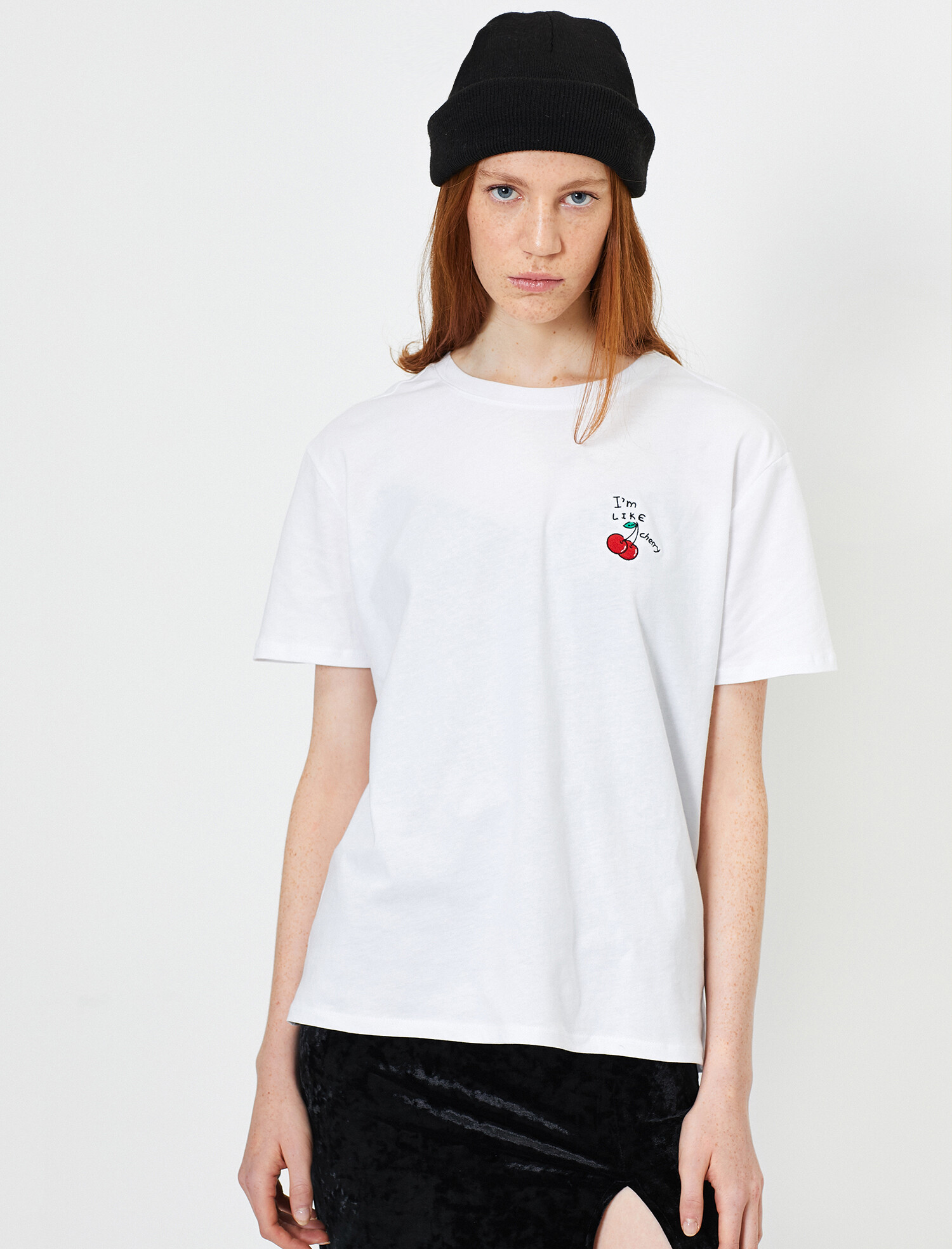 

Футболка Koton 0YAL18865IK-001  Off White, Футболка Koton 0YAL18865IK-001 L Off White
