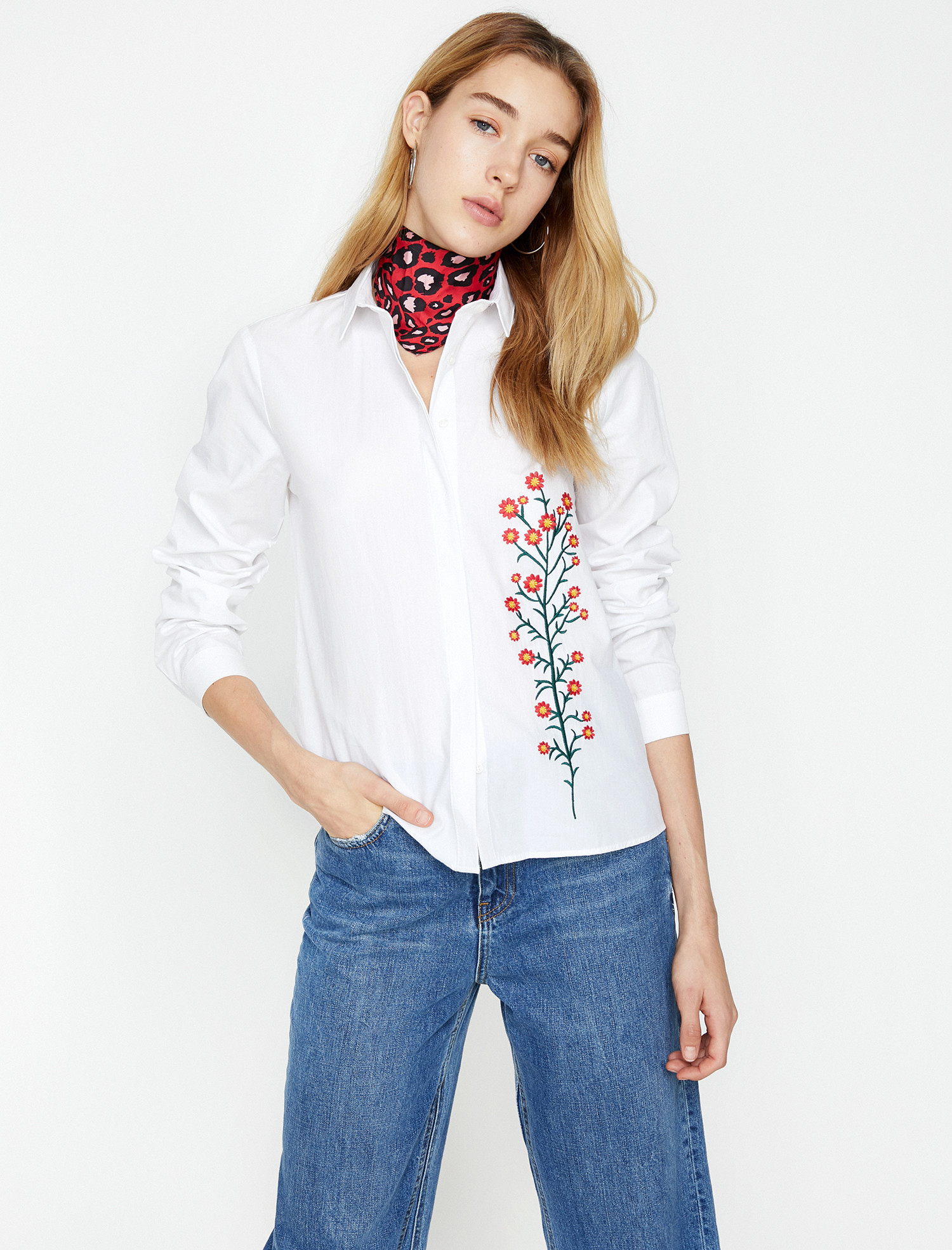 

Рубашка Koton 8YAL66695OW-07A 38 White Design