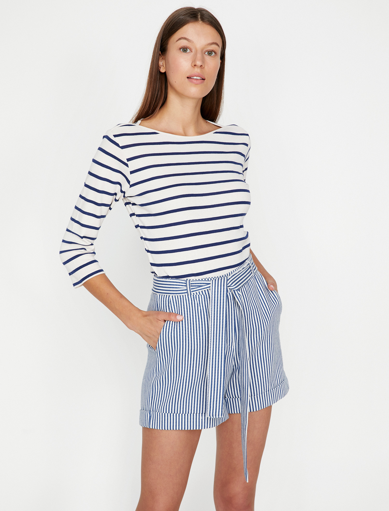 

Лонгслив Koton 9KAK13034GK-10N S White Stripe