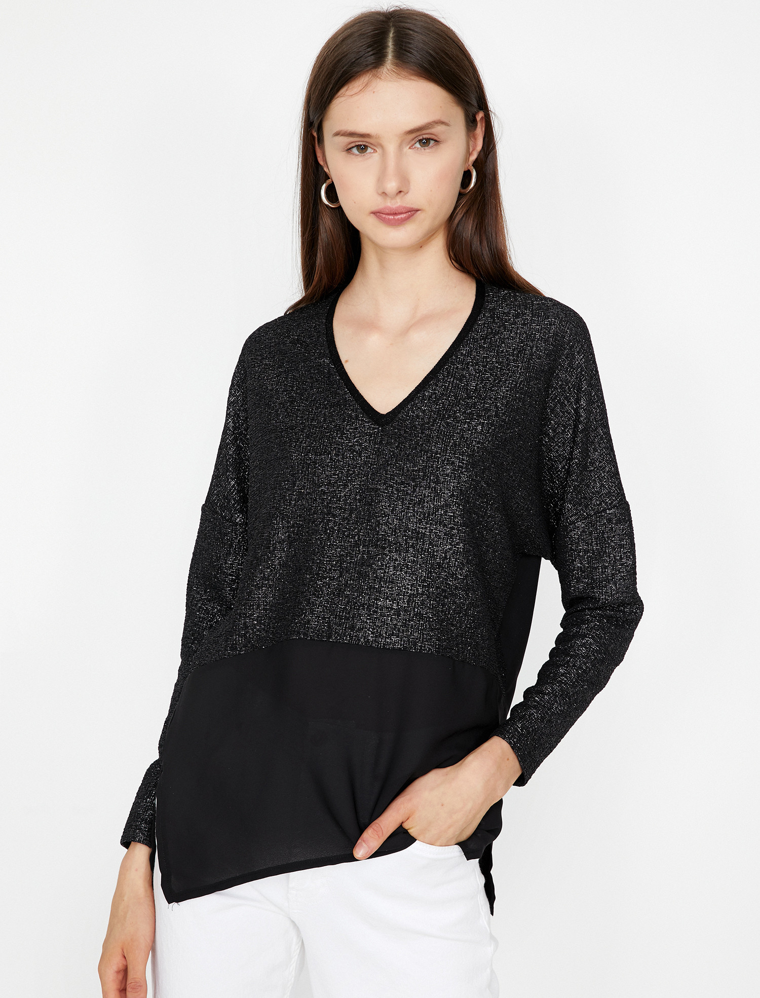 

Лонгслив Koton 9KAK13297EK-999  Black, Лонгслив Koton 9KAK13297EK-999 S Black