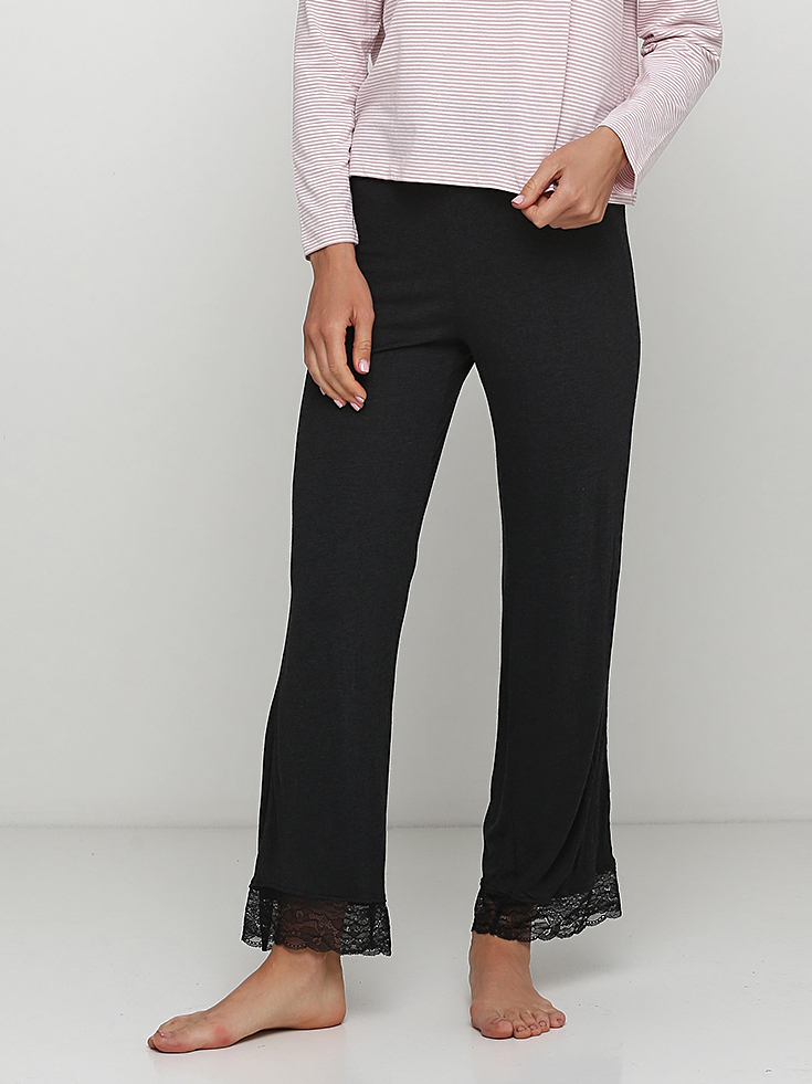 

Брюки пижамные H&M 0785058_с.круж_01 L Темно-серые