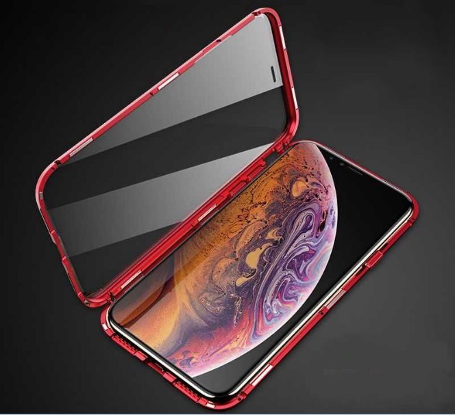 

Магнитный чехол Без бренда 360 градусов для iPhone XS MAX Red
