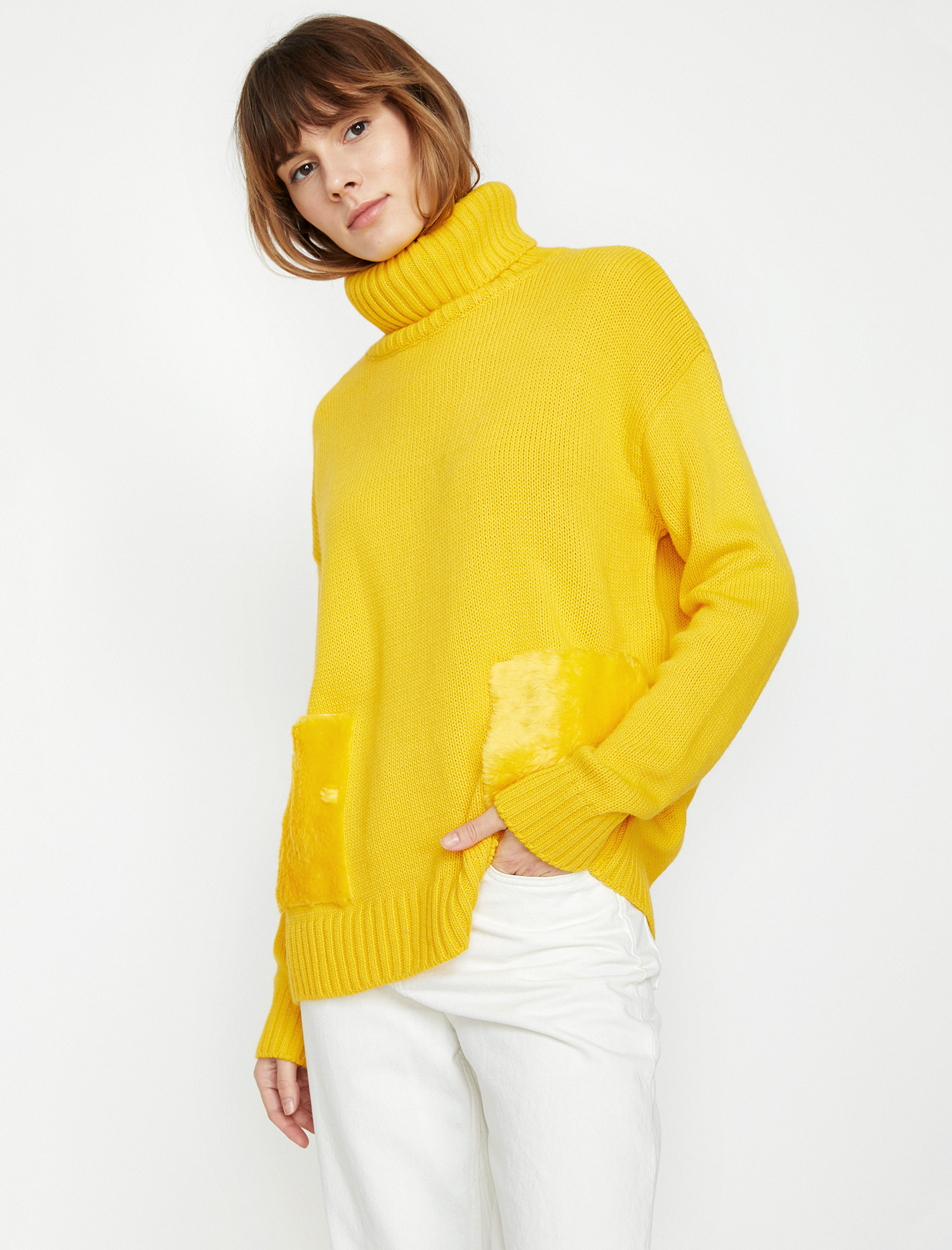 

Свитер Koton 9KAK94008HT-159 L Mustard