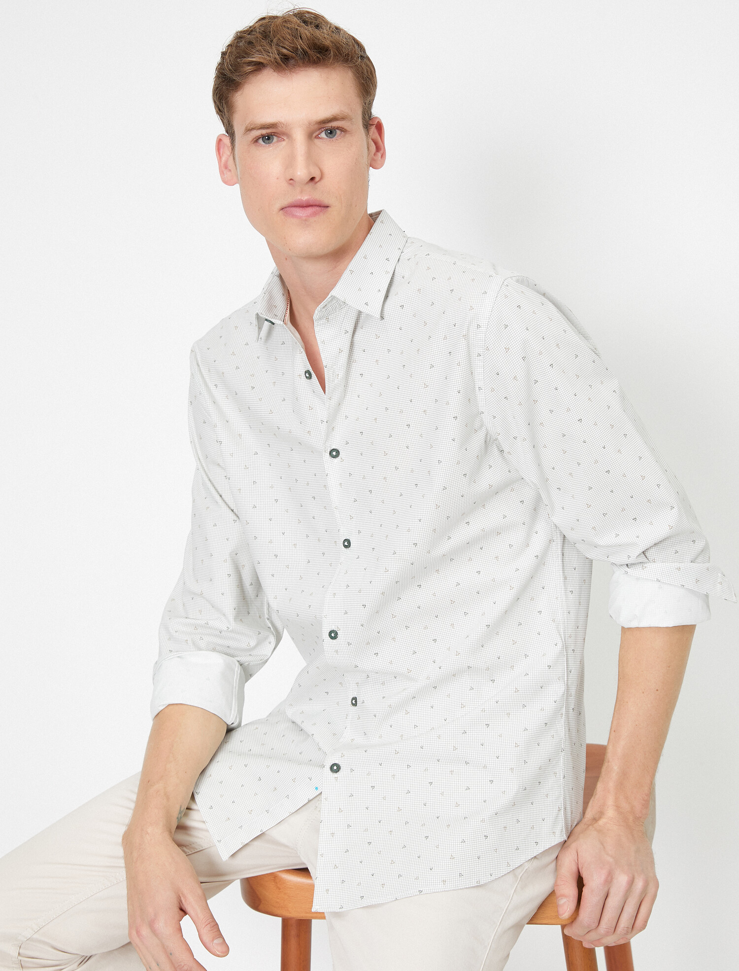 

Рубашка Koton 0YAM69280NW-03I M Khaki Design