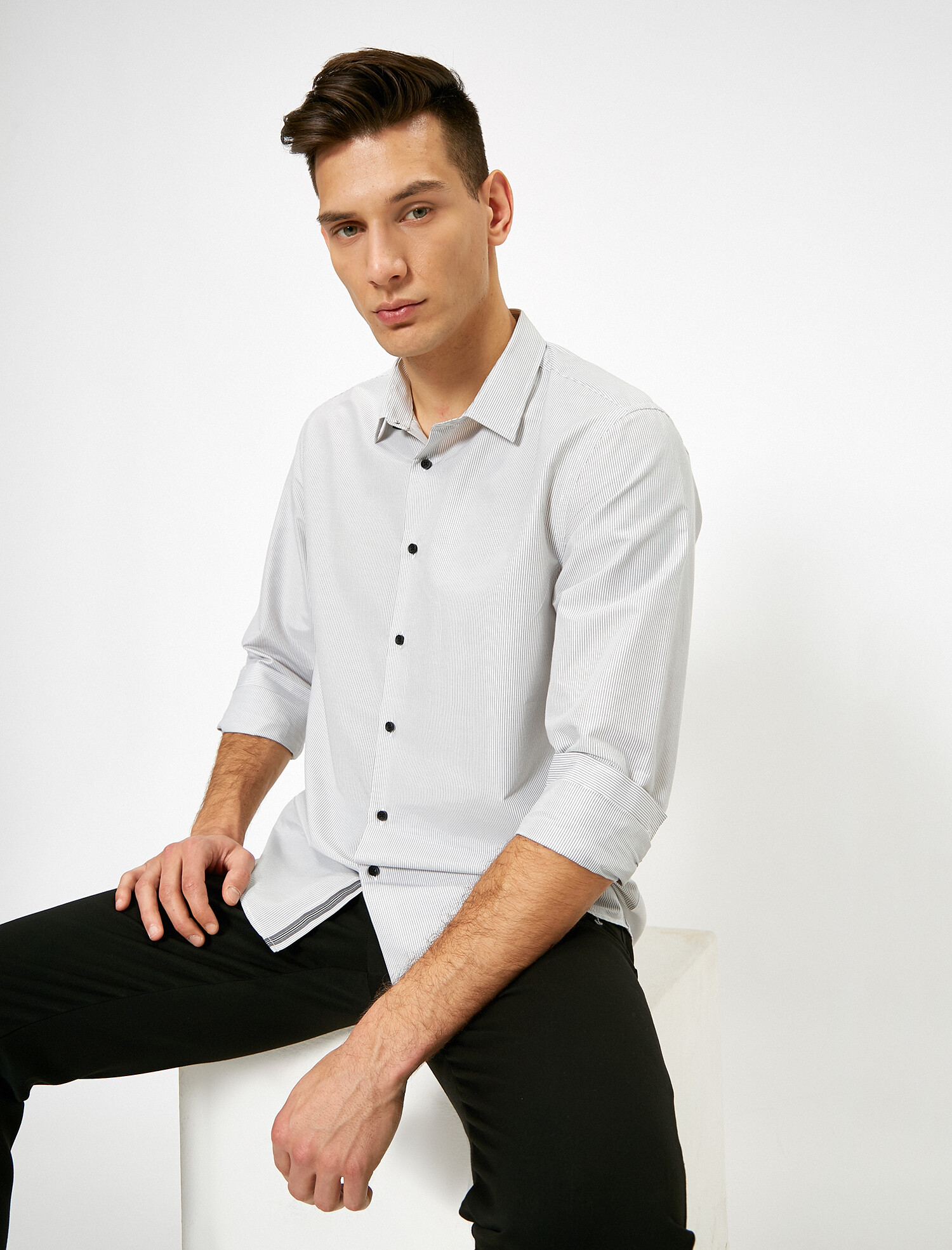 

Рубашка Koton 0YAM69219KW-02N S Black Stripe