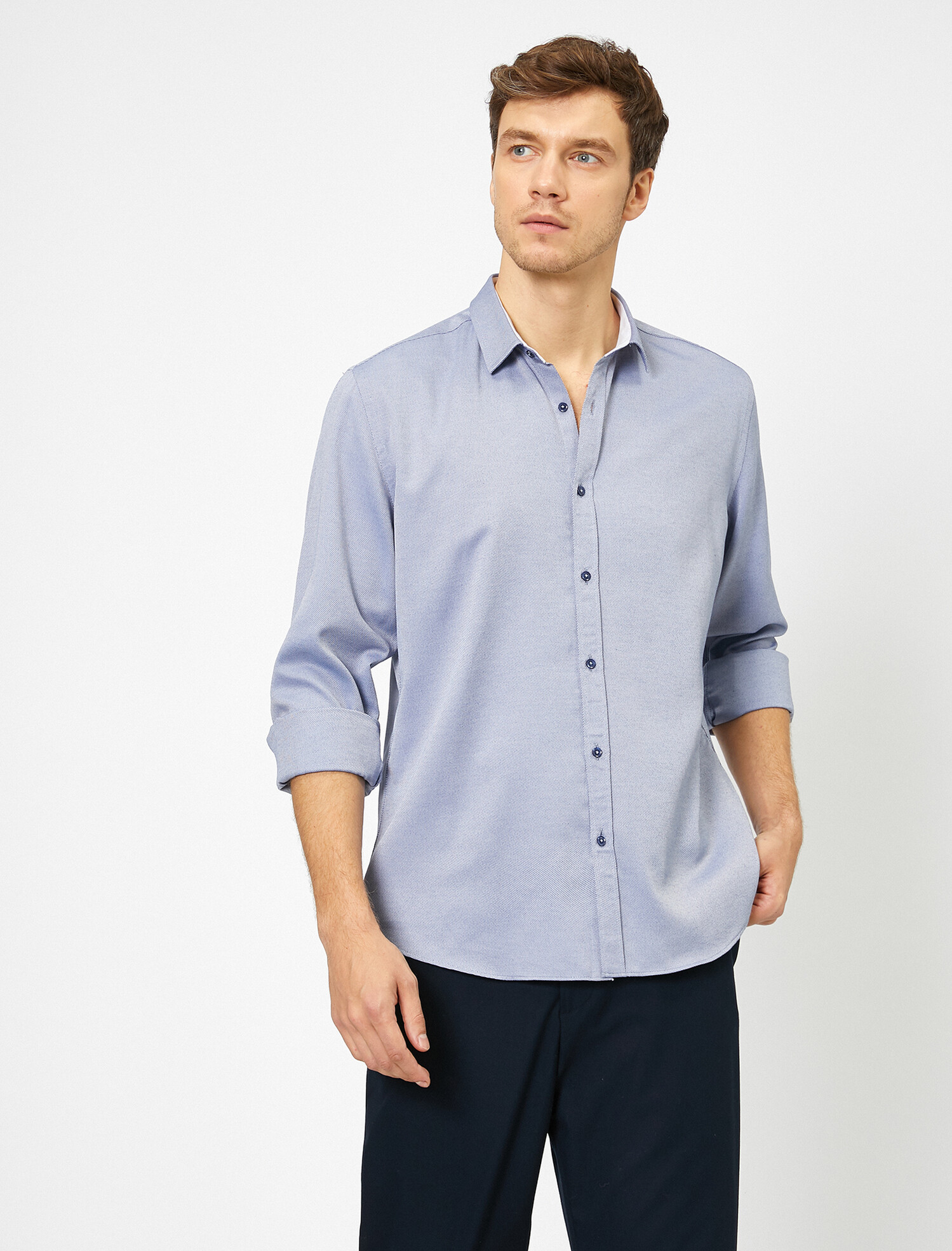 

Рубашка Koton 0KAM69135NW-DBL  Dark Blue, Рубашка Koton 0KAM69135NW-DBL S Dark Blue