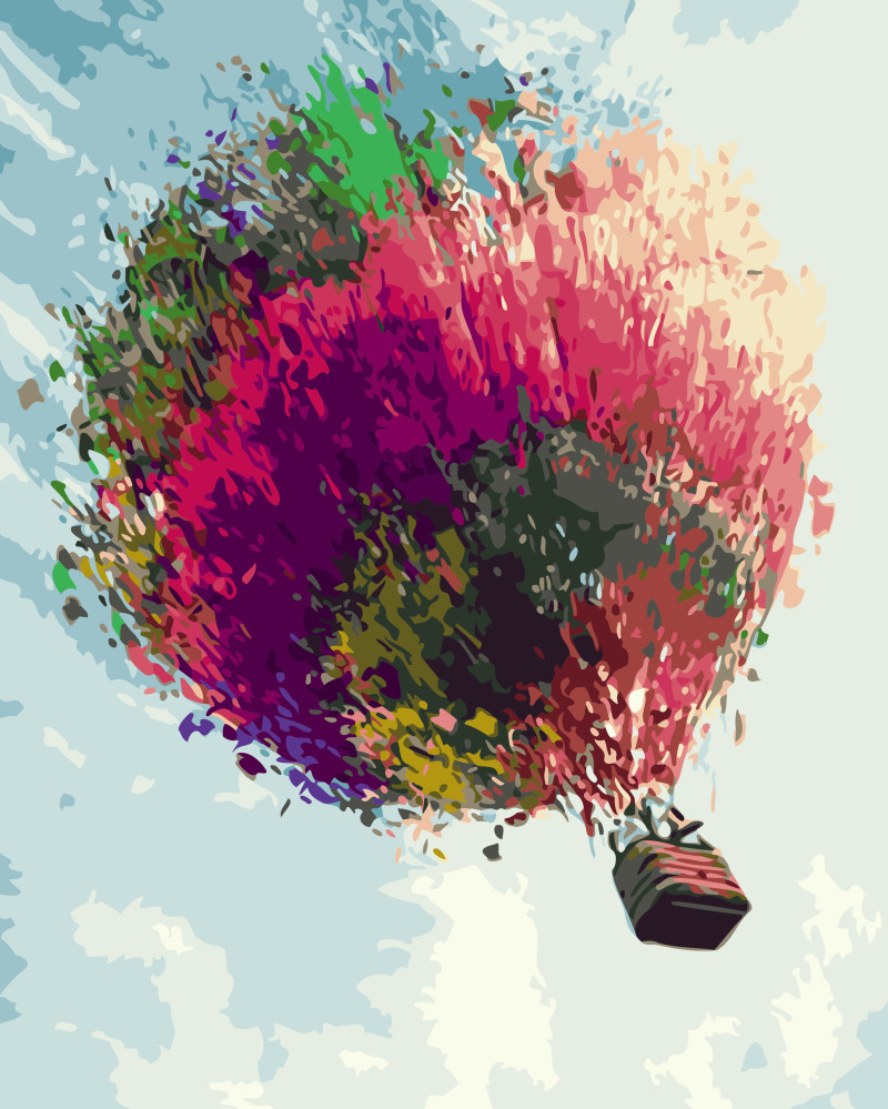 

Картина по номерам - Воздушный шар BrushMe 40*50см. (GX3355)