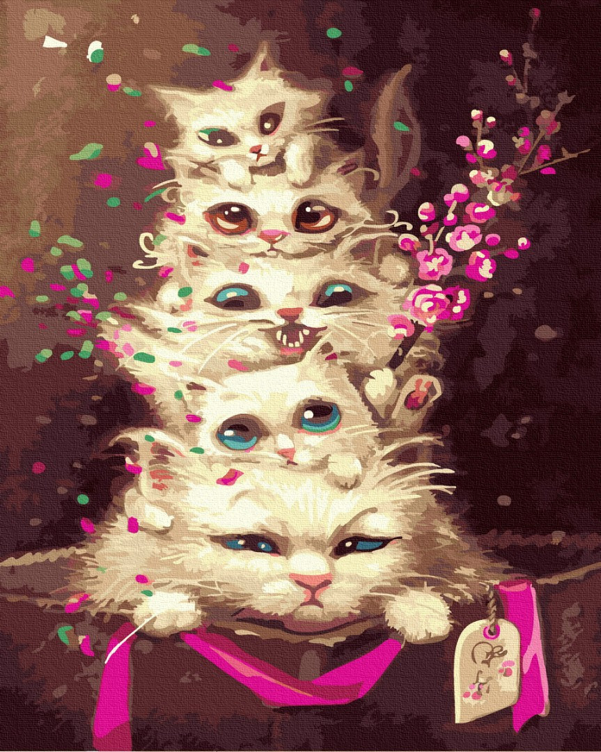 

Картина по номерам - Эмоциональные котята BrushMe 40*50см. (GX30181)