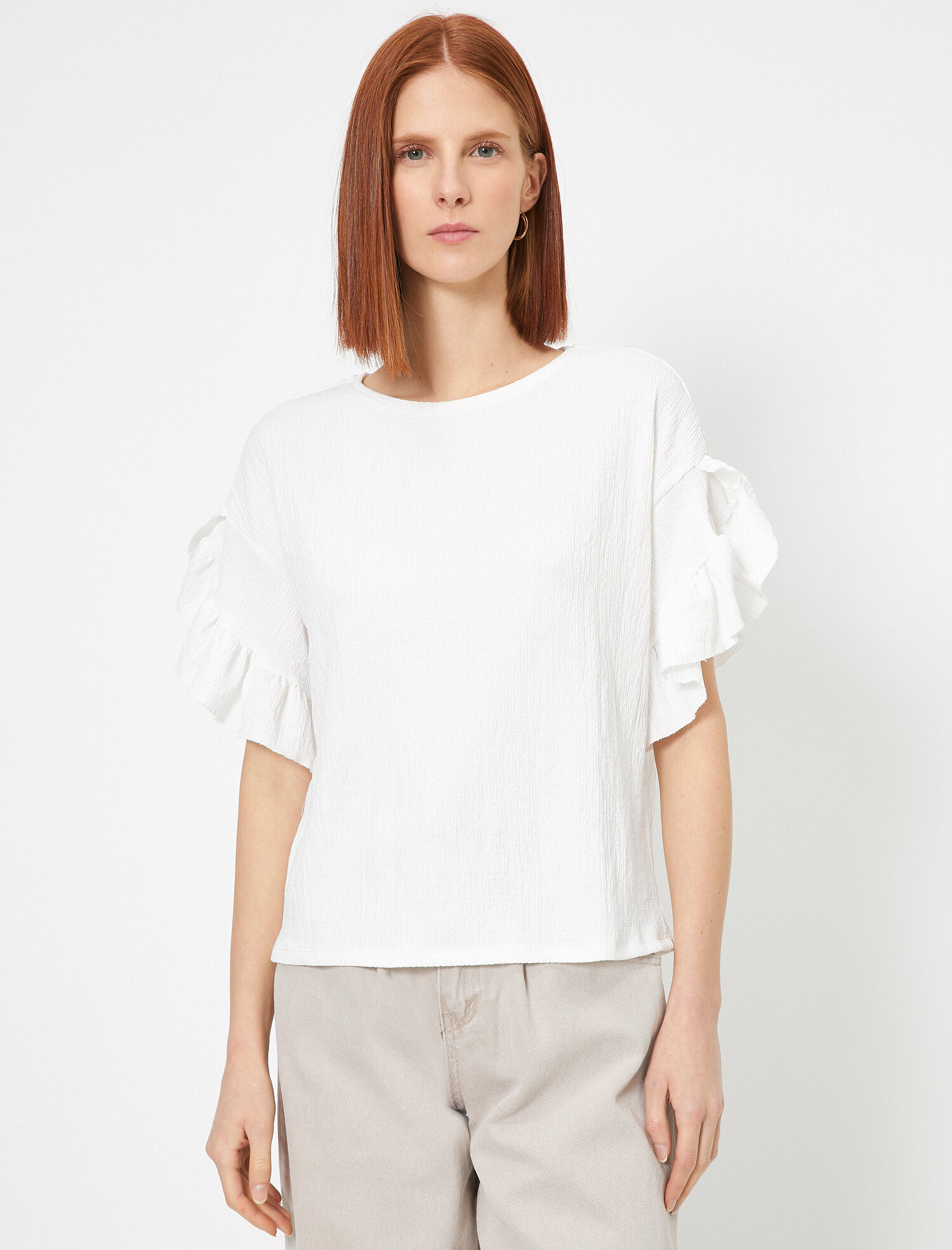 

Блузка Koton 0YAK13337EK-001  Off White, Блузка Koton 0YAK13337EK-001 S Off White
