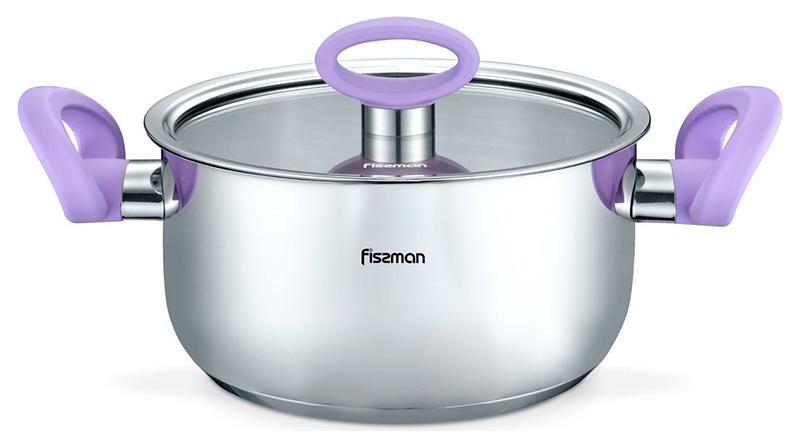 

Кастрюля Fissman Veronica 3.1л с бакелитовыми ручками