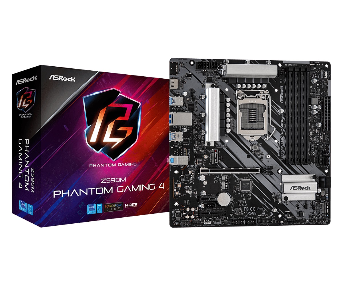 

Материнская плата ASRock Z590M Phantom Gaming 4 Socket 1200