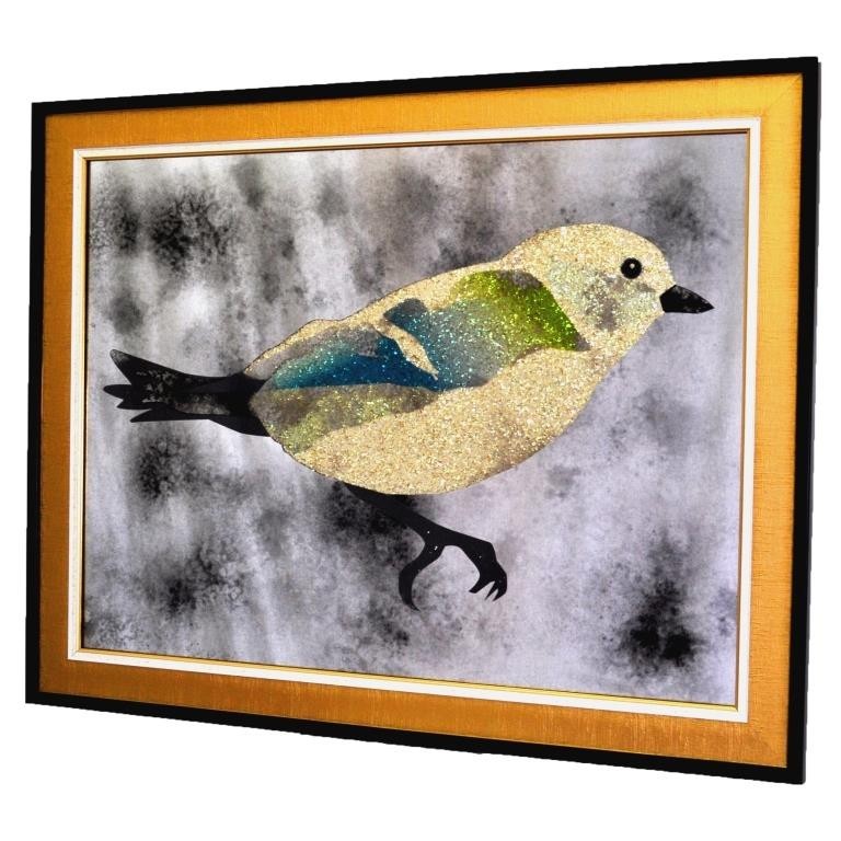 

Картина на зеркале с камнями кристалами Crystal Starling. Кристальный Скворец. №3324 Seaps X8