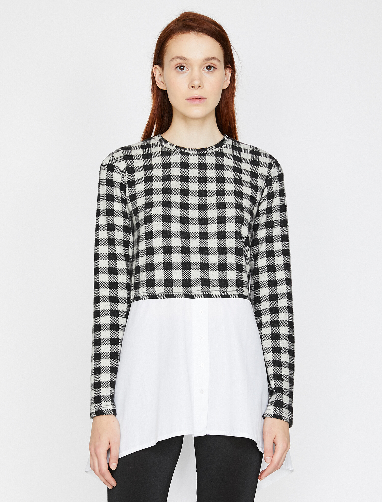 

Лонгслив Koton 9KAL96040JK-01T XL Black Check