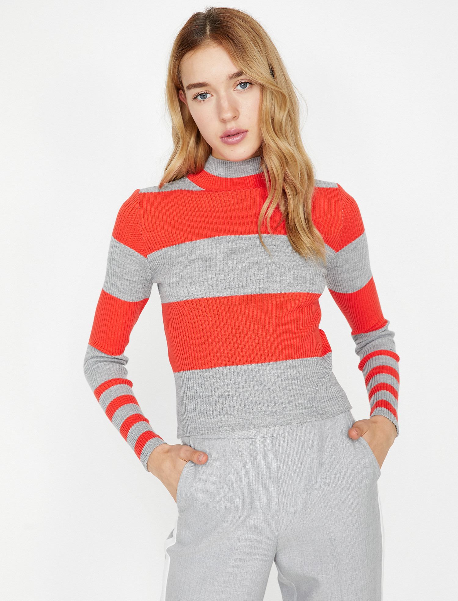 

Гольф Koton 9KAL96833JT-18O S Orange Stripe