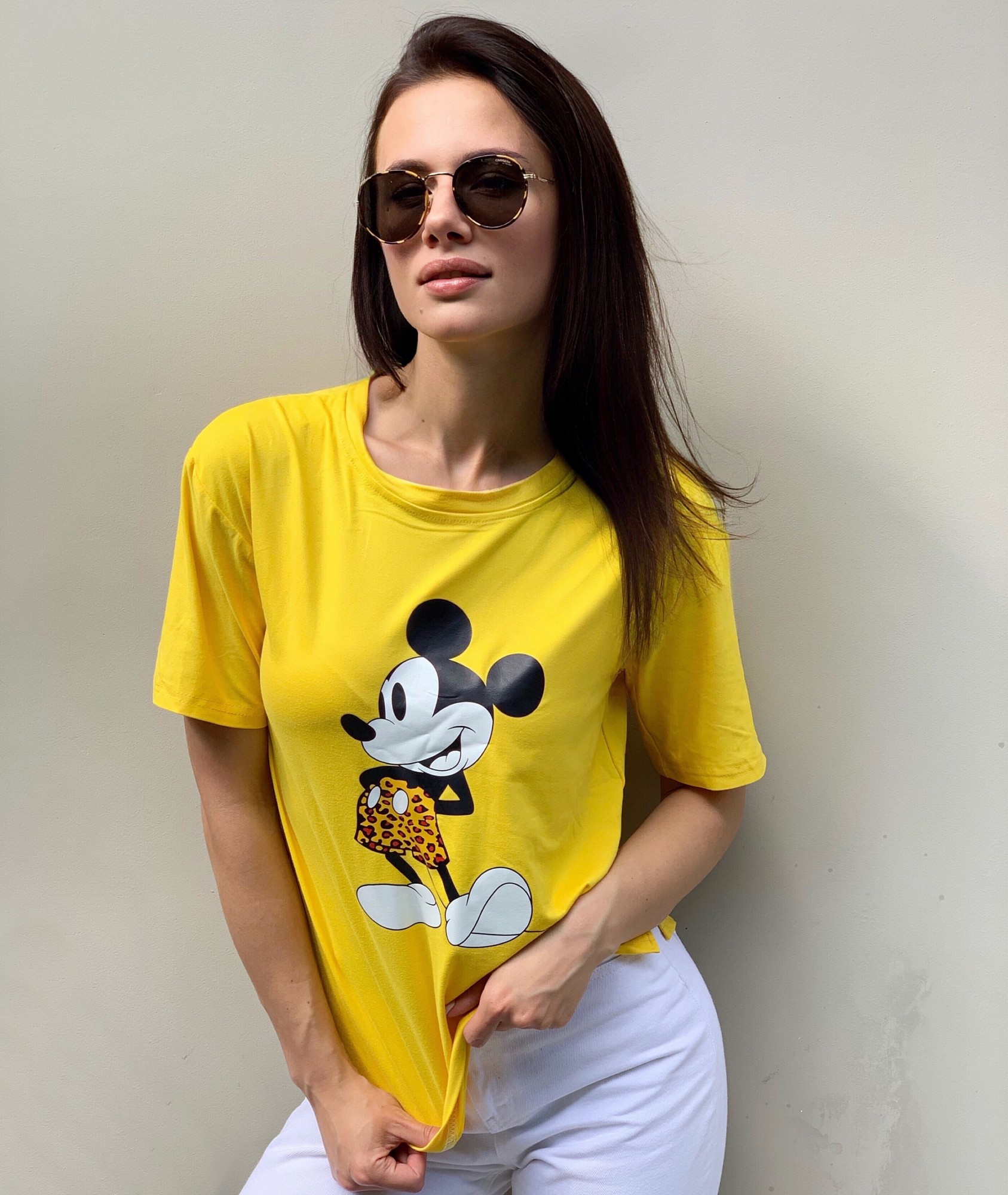

Женская футболка Cameli Mickey Mouse ZF-15-065 желтая S/M