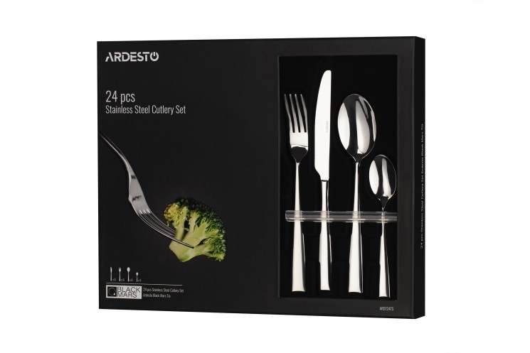 

Набор столовых приборов Ardesto Black Mars Tia 24 предмета