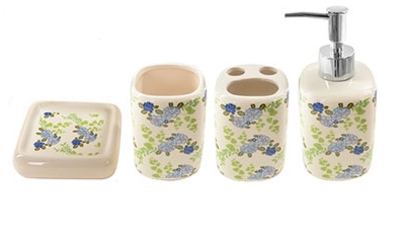 

Набор для ванной комнаты Набор в ванную керамический Голубые Цветы Hoz MMS-R22688 (NAT01475)
