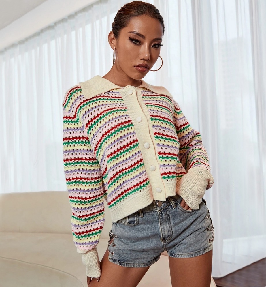

Кардиган женский в полоску Multicolor Berni Fashion (L) Мультиколор