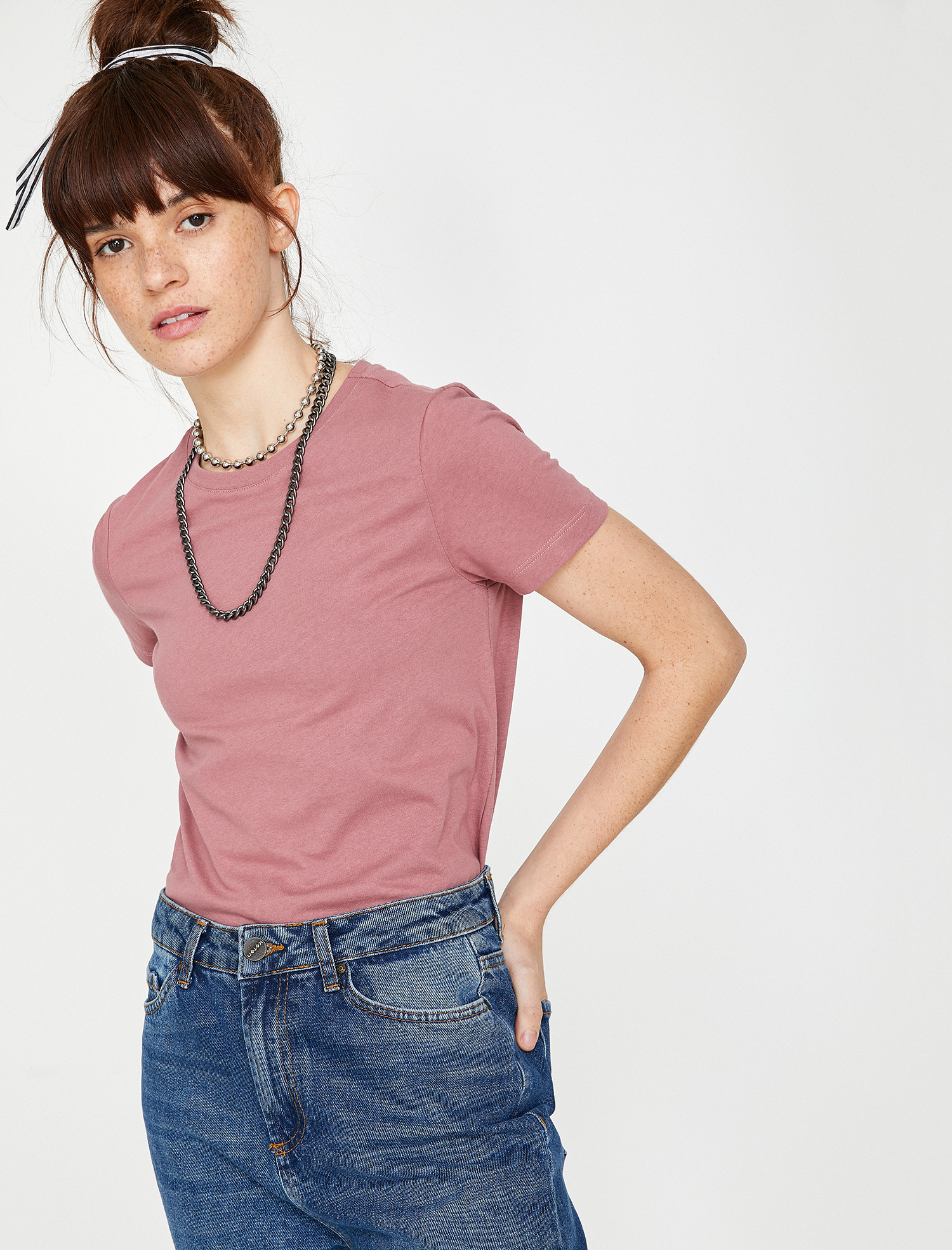 

Футболка Koton 9YAL18264IK-277 M Rose