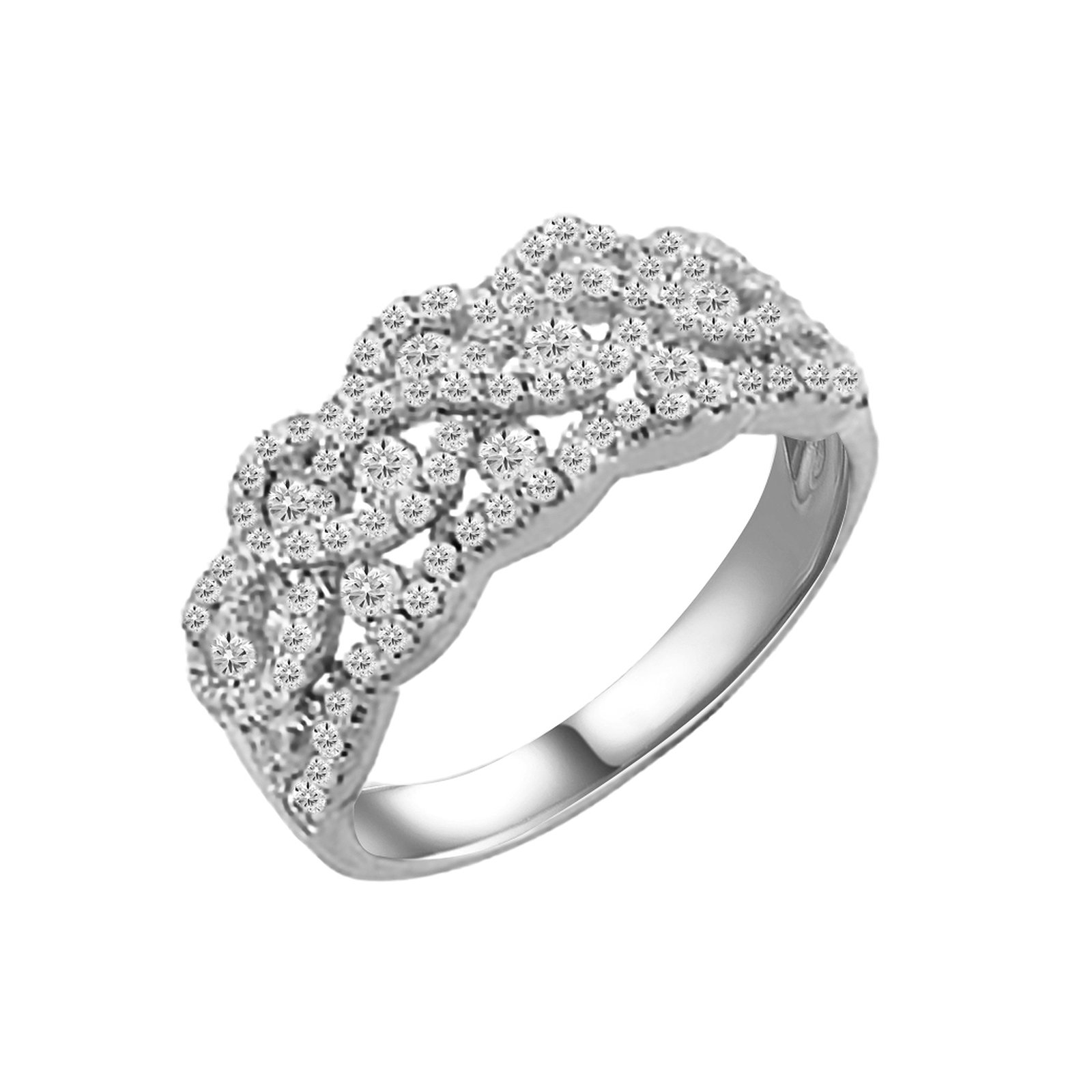

Кольцо из серебра с куб. циркониями 143608, размер 19.5