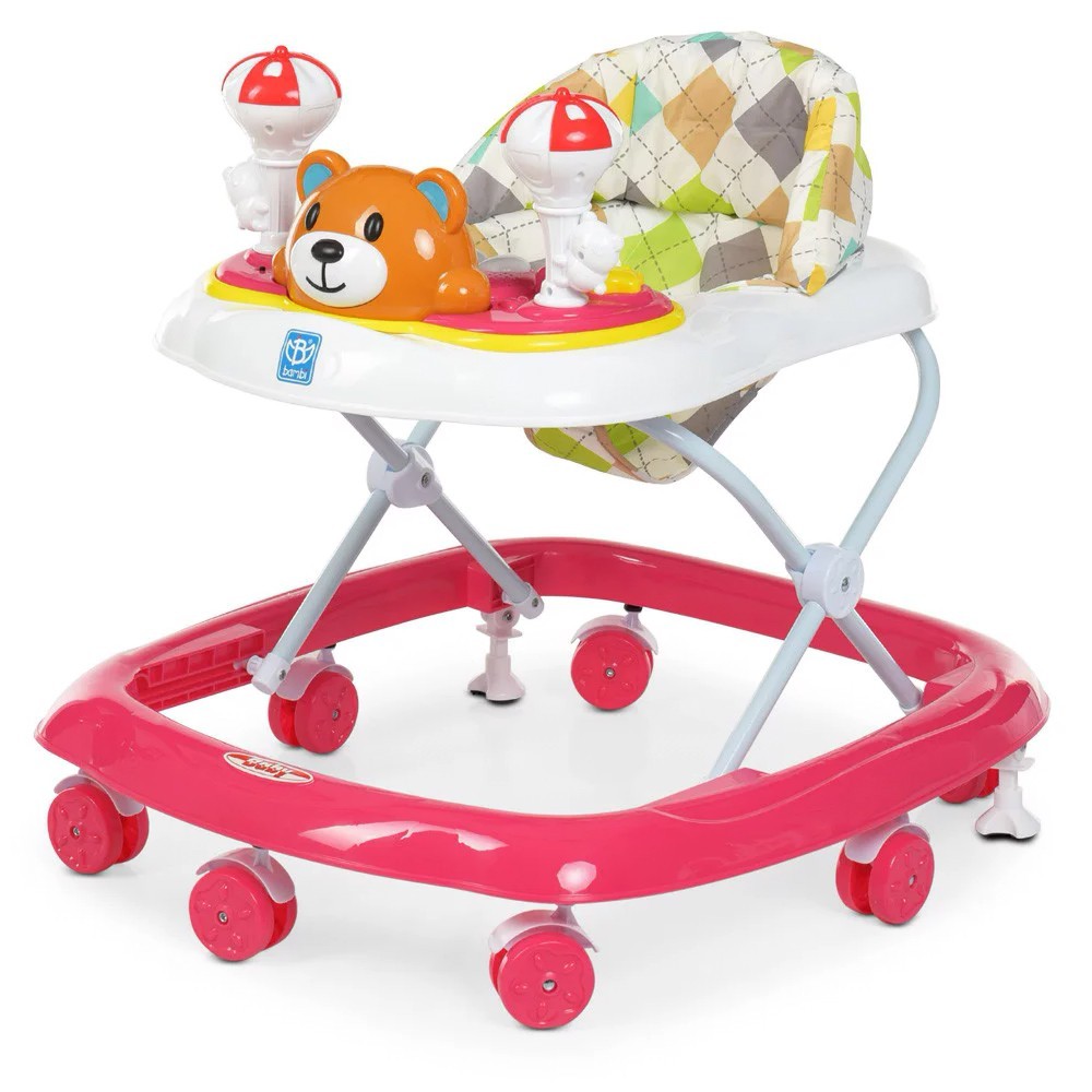 

Детские ходунки BAMBI M 3656-2 Мишутка розовый с музыкально панелью