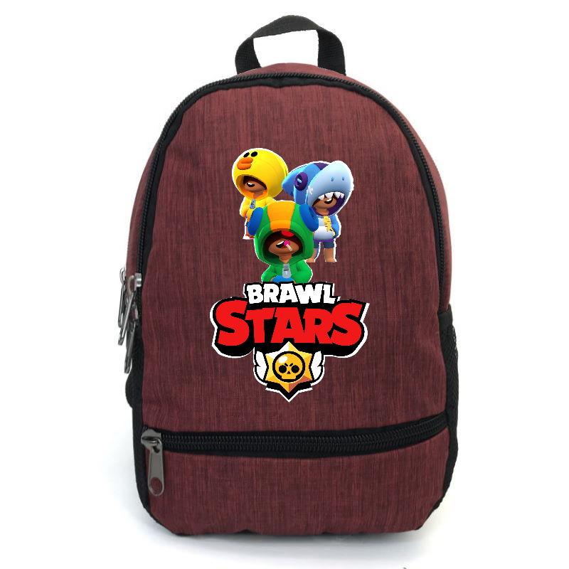 

Рюкзак повседневный городской прогулочный Бравл Старс Три Леона (Brawl Stars -01) бордовый