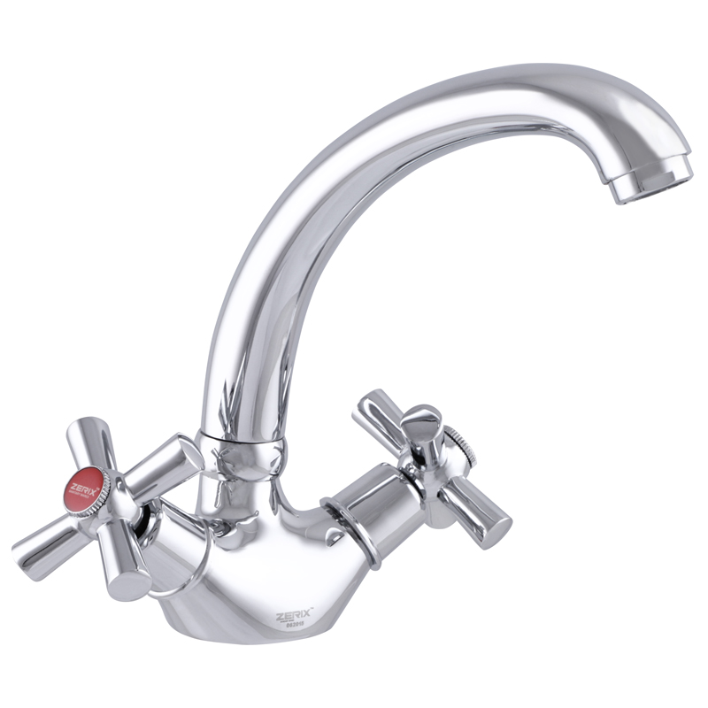 

Смеситель для умывальника ZERIX TLC 722 с полнооборотной кран буксой (ZMSH-5556091)