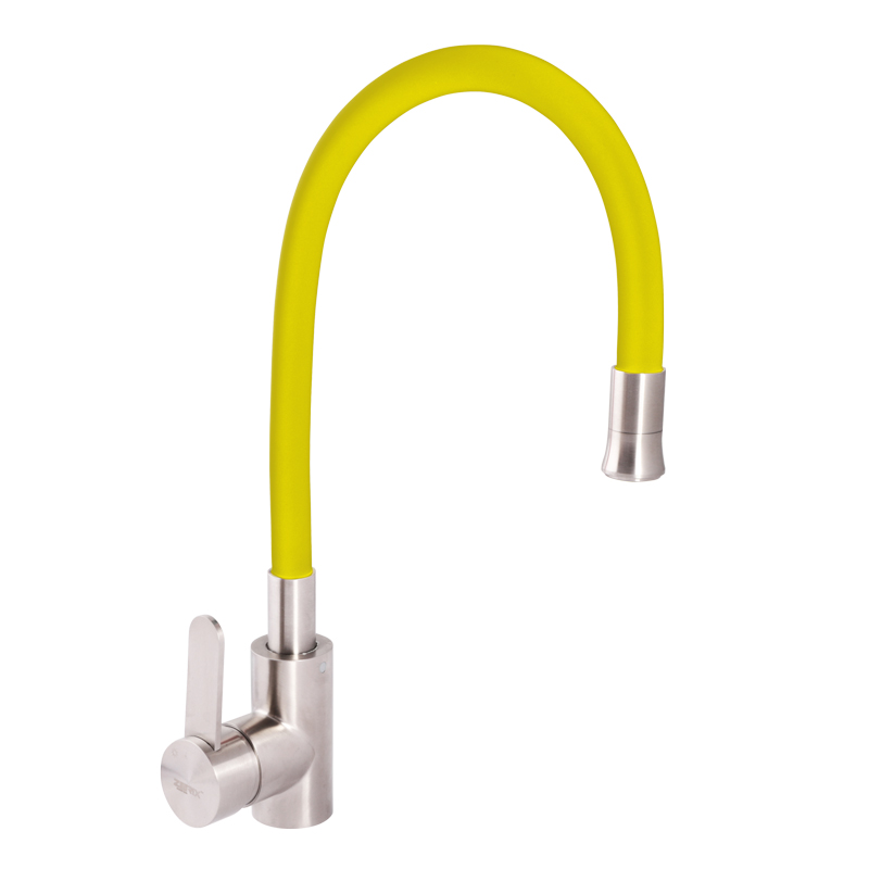 

Смеситель для раковины ZERIX LR74004-4 с желтым гибким изливом (ZMSH-5556617)