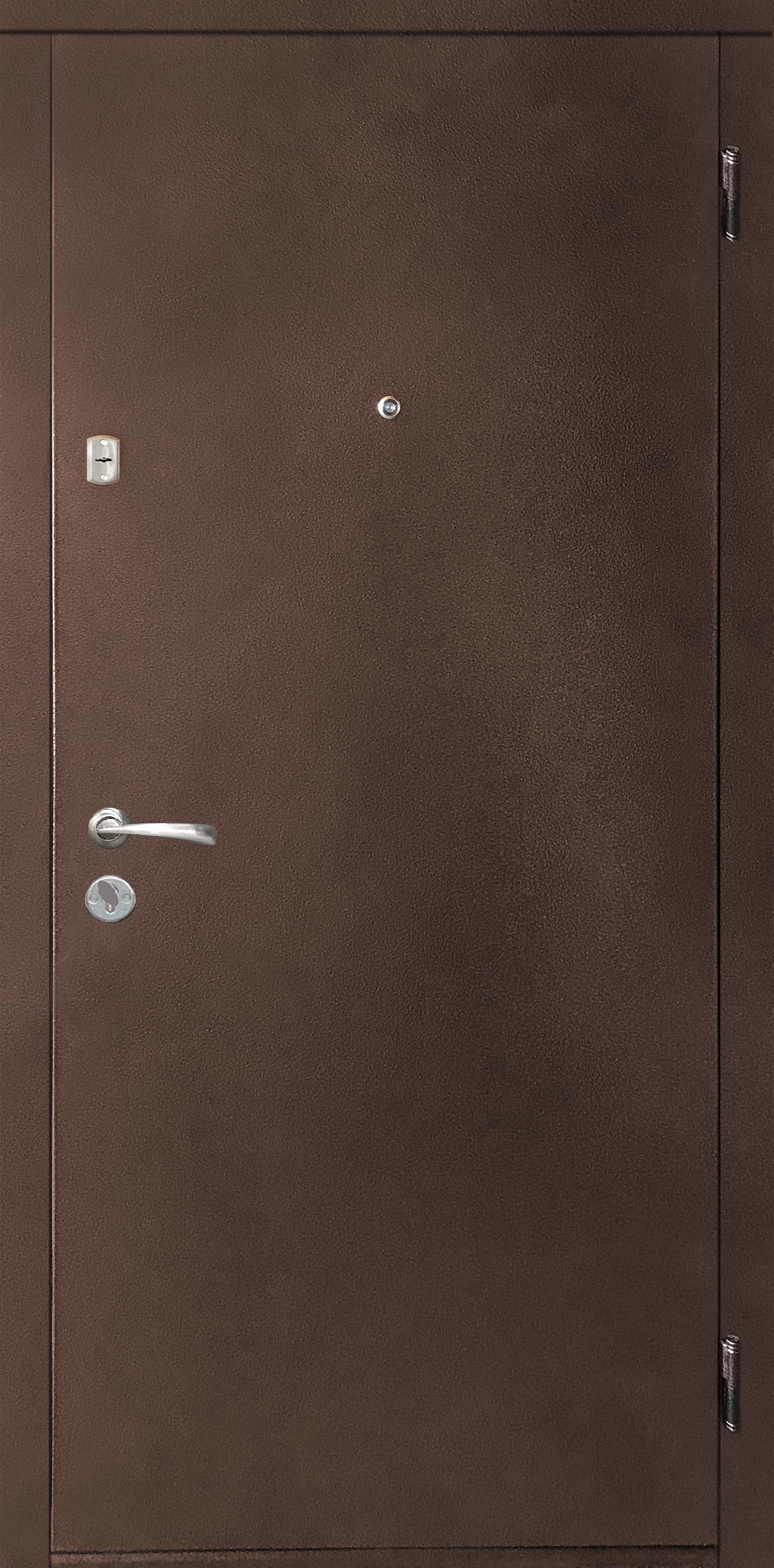 

Входные уличные двери в дом Basic Plus 10001 правая медный антик 850 Agatastal цвет орех