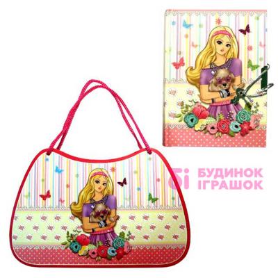 

Блокнот детский на замочке в сумочке девочка (L640612) (10-528547)