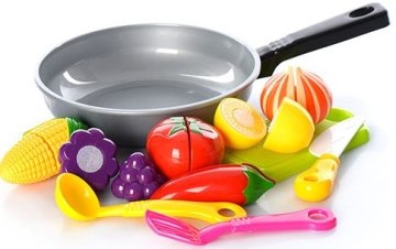

Игровой набор "Сковородка с продуктами" на липучке - Shantou (20-452665)